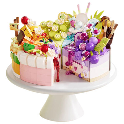 砖也积木生日蛋糕积木