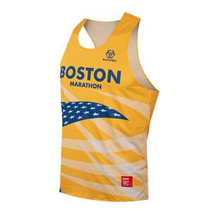 Sanken专业马拉松七大满贯系列波士顿BOSTON速干透气男跑步背心