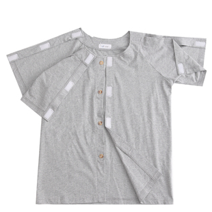 夏瘫痪病人衣服男易穿脱老人护理服手术住院患者病服手臂骨折上衣