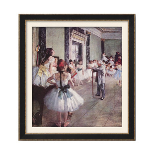 犀牛艺廊《Ballet Class》德加芭蕾教室含框餐厅客厅艺术画装饰画