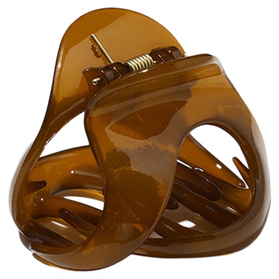 咖色高马尾抓夹女发量少半扎发小号鲨鱼夹适合夏天用的新款南瓜夹