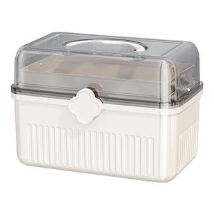 化妆品收纳盒高级感大容量桌面防尘美术生工具箱美甲收纳箱子饰品