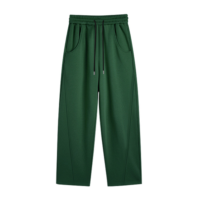 深绿色遮胯显瘦秋冬加绒弯刀卫裤