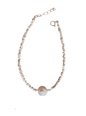 男女s925银日韩风珍珠手链银手链