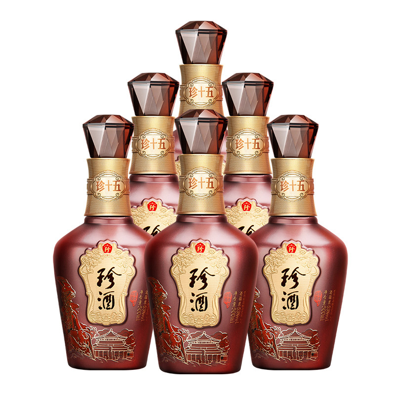 【收藏礼赠】珍十五(五羊献瑞)53度酱香型白酒500mL*6纯粮酿 原箱