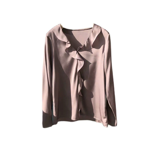 KING 21秋 绝美真丝小众别致上衣设计感白色衬衫 很仙的上衣 超仙