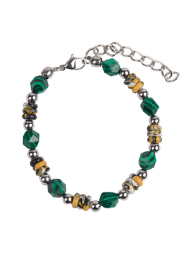 CAIMOU钛钢孔雀石多彩手链