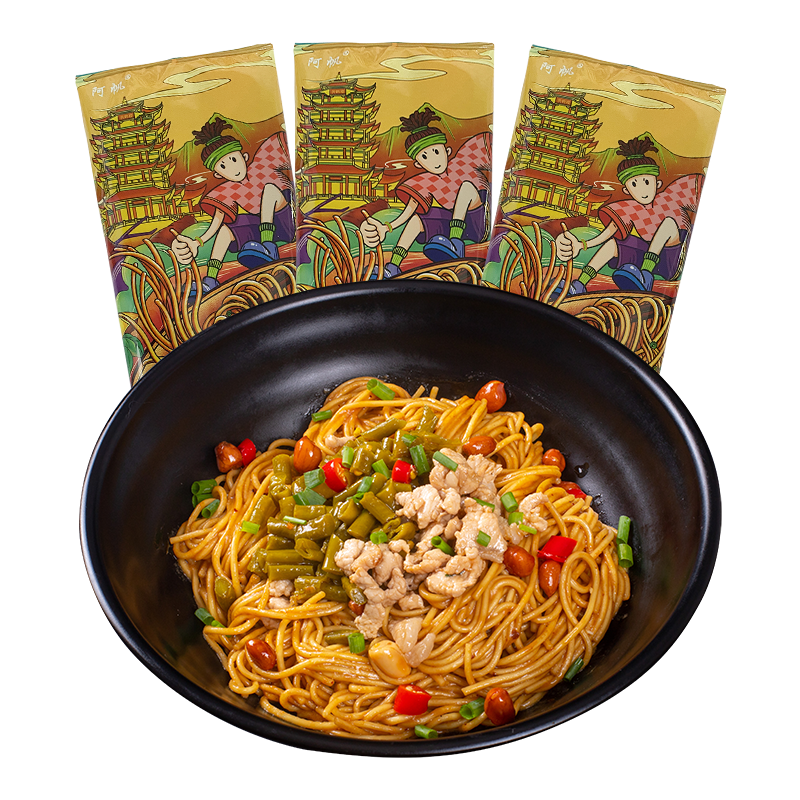 爆款推荐武汉猛面一说热干面 湖北特产早餐干板面条自带酱料包