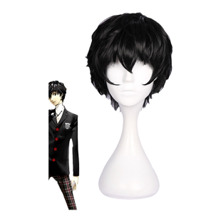 【漫囧】女神异闻录5/Persona5 来栖晓 雨宫莲 cos假发 黑发 现货