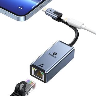 毕亚兹适用苹果网线转换器手机连网络带充电转接口lightning平板ipad直播iPhone以太网连接器有线上网转接头