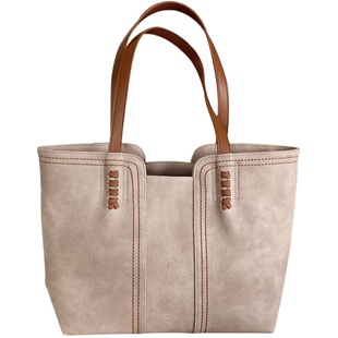 韩版2025新款时尚大气简约托特包复古大容量单肩手提通勤大包包女