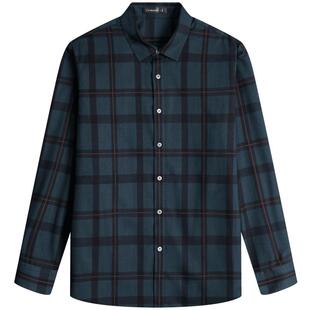 劲霸男装秋冬格子长袖衬衫男士商务休闲时尚衬衣BCCT4602