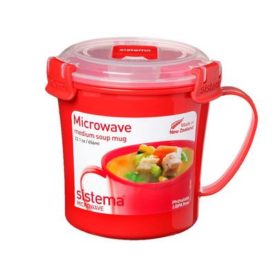 【Papi酱同款】Sistema微波保鲜盒汤羹杯饭碗面条上班饭盒可微波