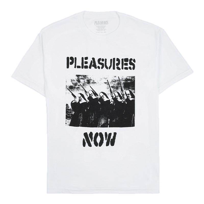 pleasures图案短袖宽松T恤
