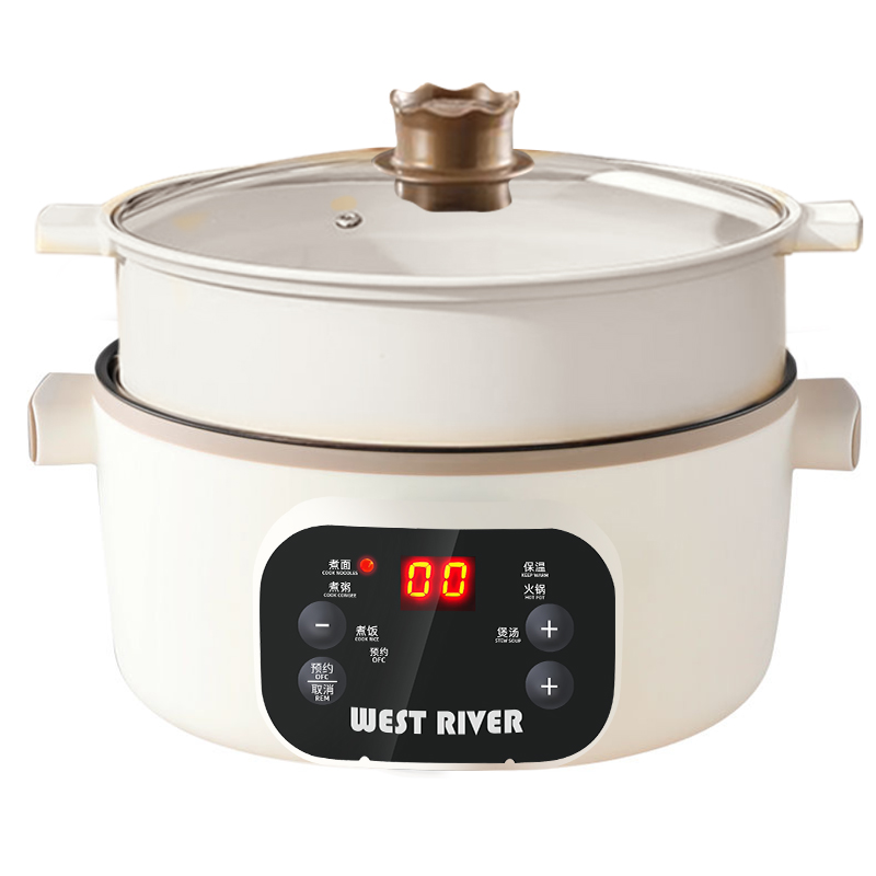 德国全智能电火锅一体炒菜电炒锅多功能料理锅蒸煎炒涮不粘电蒸锅