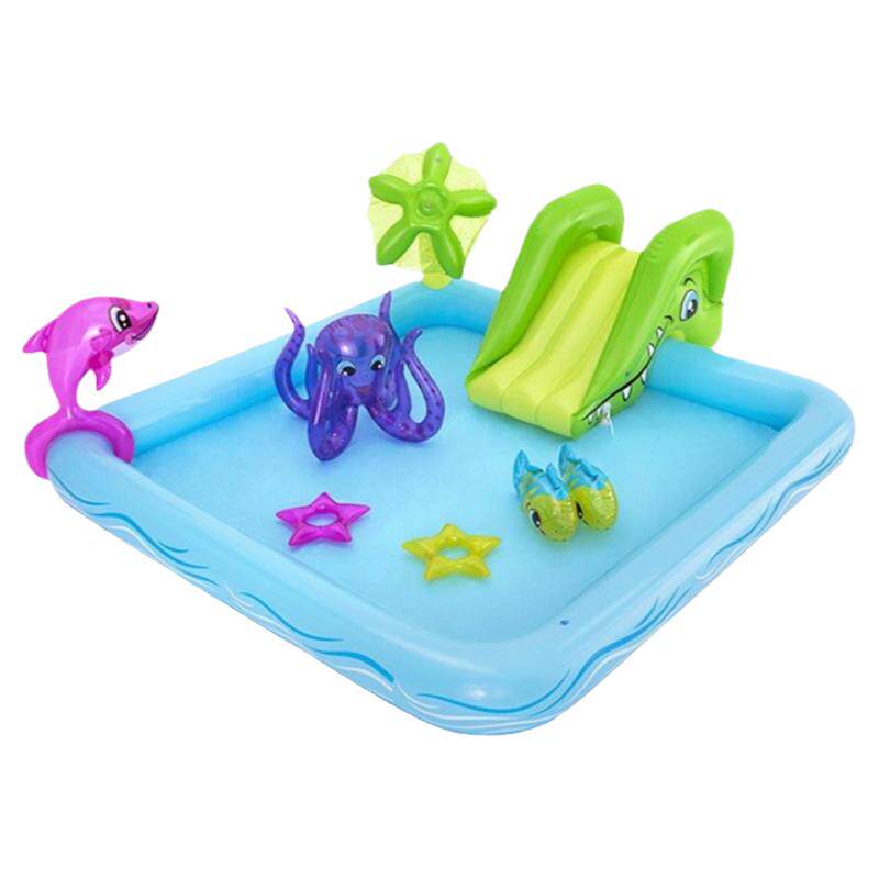 bestway卡通可喷水玩具滑梯城堡