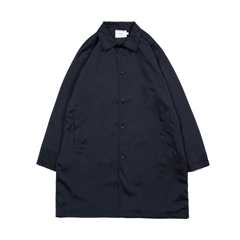 雾撞山野巴尔马肯风衣男春季日系复古中长款大衣女外套过膝高级感