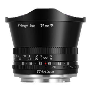 铭匠光学7.5mm f2广角鱼眼微单镜头适用于尼康Z佳能R50索尼E富士X