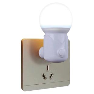 LED节能灯泡家用带插头插电款暖色光卧室夜间厕所省电照明小夜灯