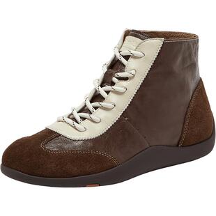 Bata羊皮书德训鞋女26春商场新软底复古休闲板鞋拳击靴女ALI59AM6