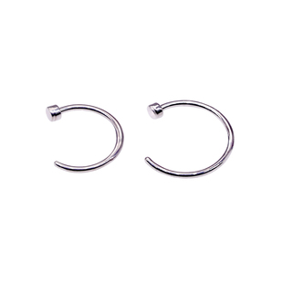 rock boilF136钛合金鼻钉超轻一体式C型鼻环个性简约鼻翼穿孔饰品
