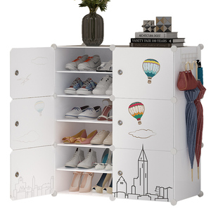 简易鞋柜经济型家用室内好看鞋架子放门口多层防尘大容量收纳神器