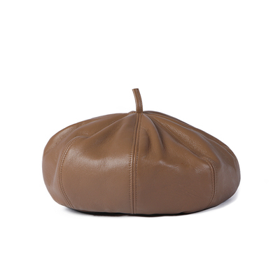 mrduck柔软小绵羊皮贝雷帽女