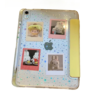 可琦按鹅黄色亚克力防摔iPad壳