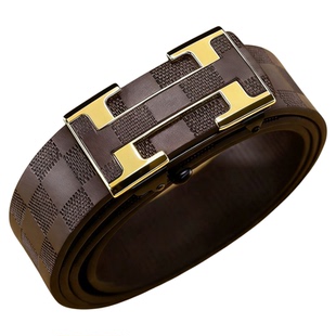 2025新款男士牛皮内穿皮带无牙自动扣腰带真皮商务休闲百搭裤带潮