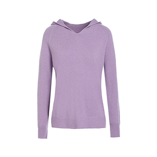 【100%羊毛】JESSIE气质温柔连帽套头毛衣女插肩袖内搭打底冬新款