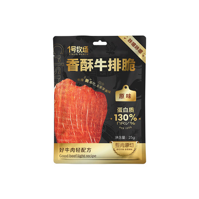 1号牧场牛脆脆风干牛肉薄脆25g