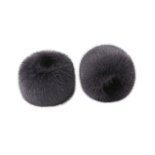 仿狐狸毛雪地靴脚套辣妹亚文化毛绒堆堆鞋袜秋冬仿皮草毛毛鞋套圈