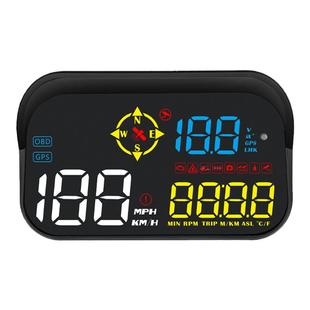 汽车hud抬头显示器电子狗北斗GPS速度时间语音播报多功能测速仪