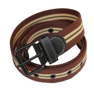 24孔皮带男 多孔帆布针扣腰带 透气吸汗四级腰带军训武术训练裤带