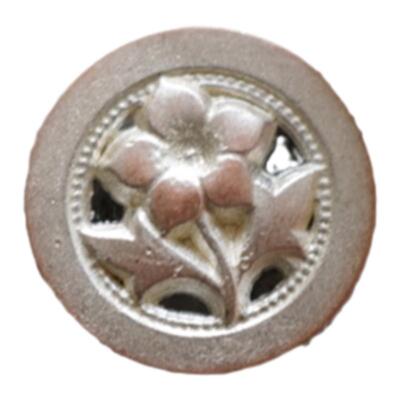 磨砂金属龙胆花纹理玫瑰金色纽扣
