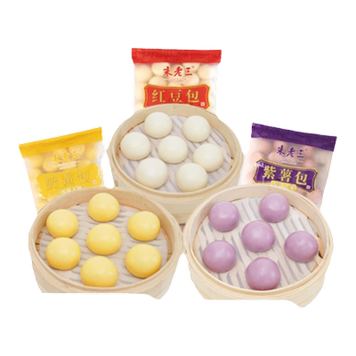 早餐粗粮紫薯包朱老三冷冻