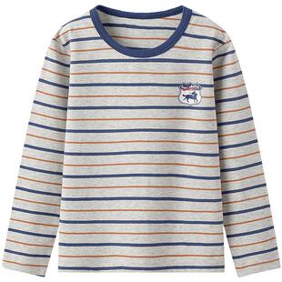 英博伦秋冬男童内衣儿童纯棉莱卡打底衫大童睡衣宝宝单件秋衣上衣