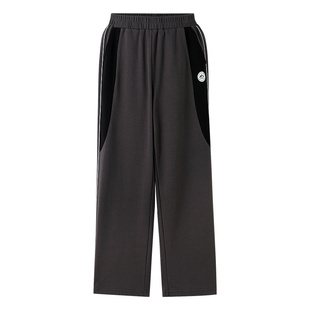 安奈儿童装男童裤子春新款运动风弹力拼接宽松时尚休闲长裤