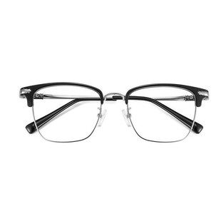 超轻近视眼镜斯文败类女潮可配度数半框防蓝光护目镜男大脸网红款