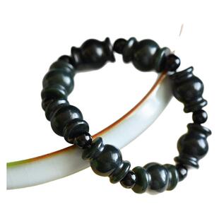 新疆和田玉青玉灯笼手串男生手链高级百搭饰品送男朋友配饰礼物