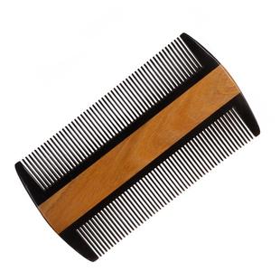 牛角绿檀木梳篦子除头虱子密齿去头屑儿童女士长发刮头皮按摩老式