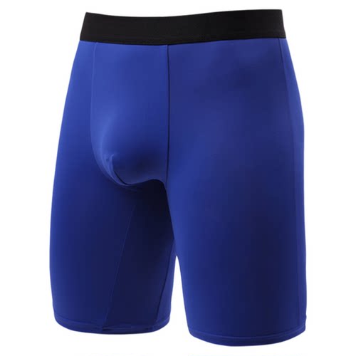 2条装 冰丝加长纯色男士运动防磨腿速干修身透气大码肥佬平角内裤