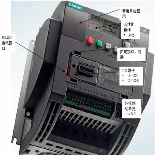 议价6SL3210-5BE17-5UV0 5CV0西门子V20变频器0.75KW 2.2原装380-