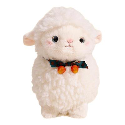 小羊公仔仿真樱桃羊驼毛绒玩具