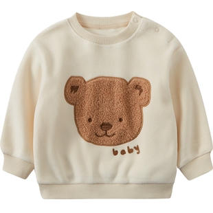 歌瑞家童装男童卫衣冬季新款男孩男小童加绒卫衣上装抗静电乐友