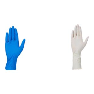 比克曼生物乳胶手套SML码芦荟丁腈手套乳胶加厚PE手套实验室用