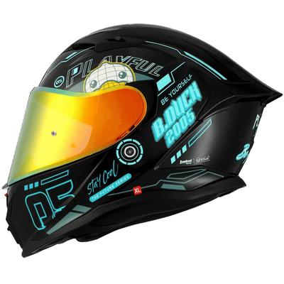 坦克头盔全盔男女四季通用大尾翼