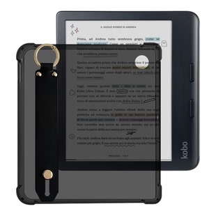 适用KOBO Sage手持软壳透色笔槽 Kobo Libra2手持透黑保护壳 乐天Sage手持8.0英寸保护壳koboclara透明壳手持