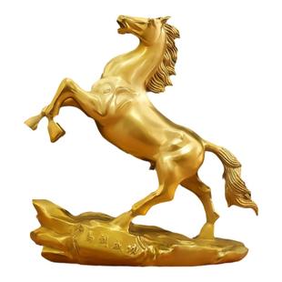 铜马摆件风水招财马到成功纯黄铜家居客厅办公室饰工艺品生肖马