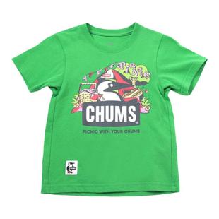 CHUMS洽洽鸟运动户外儿童印花短袖T恤休闲百搭上衣CH21-1309